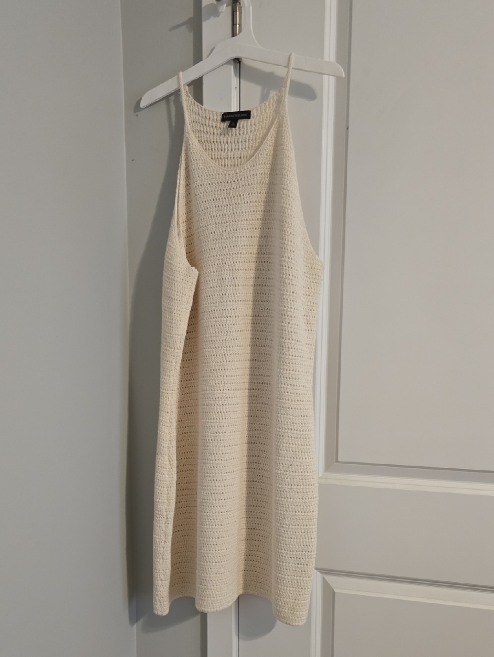 Banana Republic Cream Crochet Midi Dress